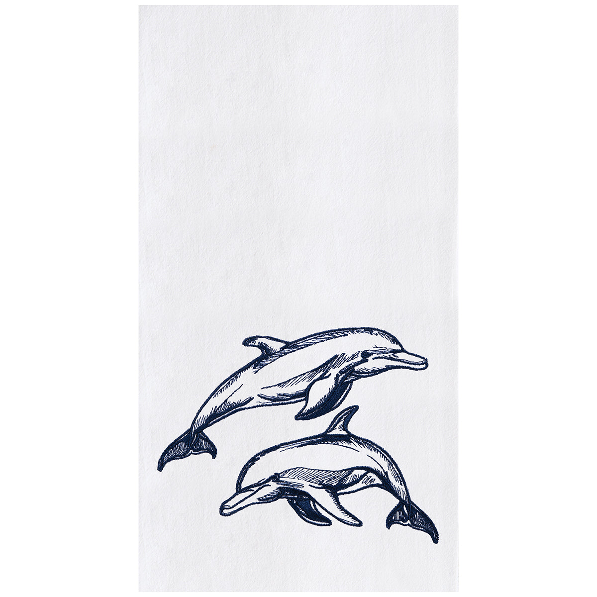 Blue Dolphins Flour Sack Kitchen Towel