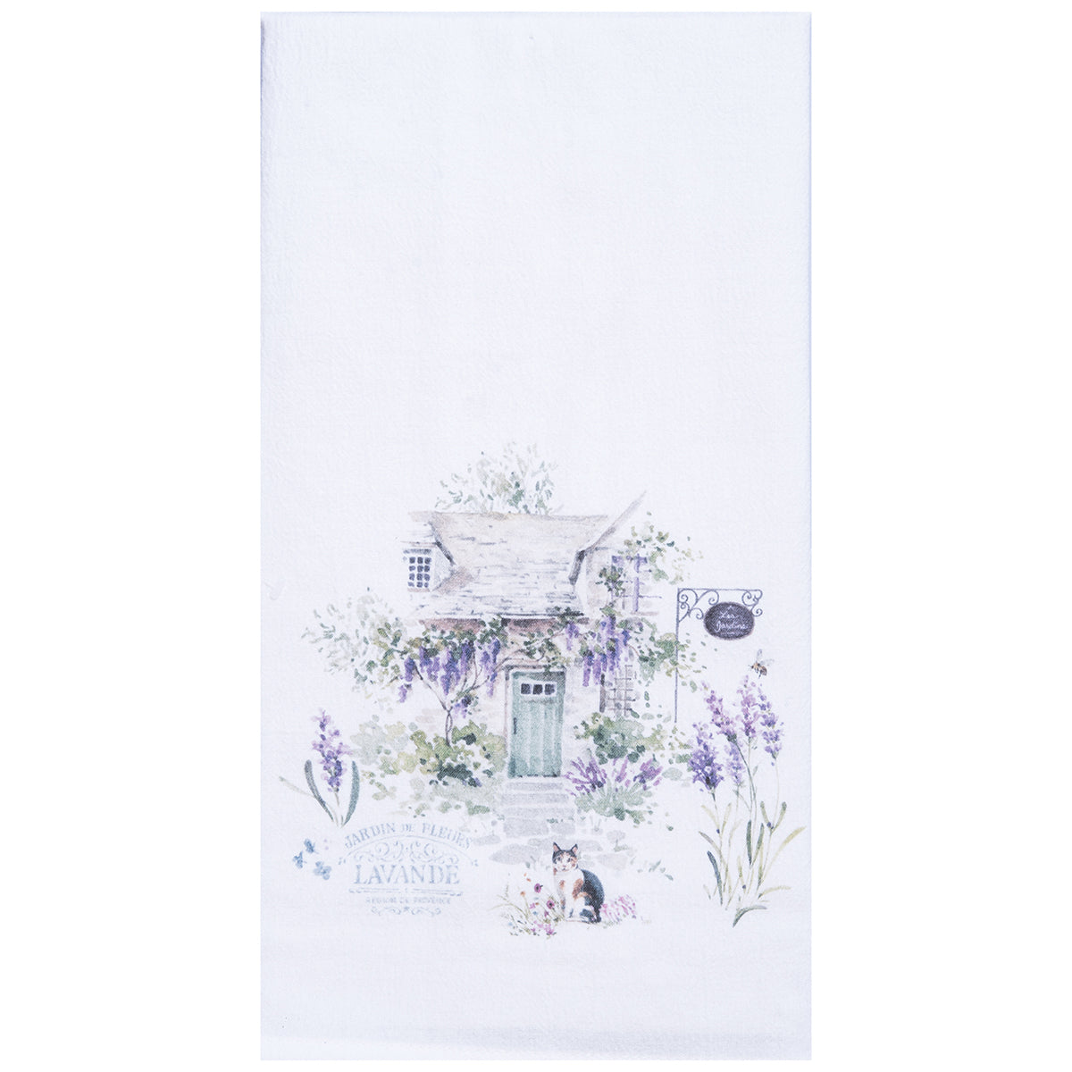 Lavender Cat Villa Printed Kitchen Towel