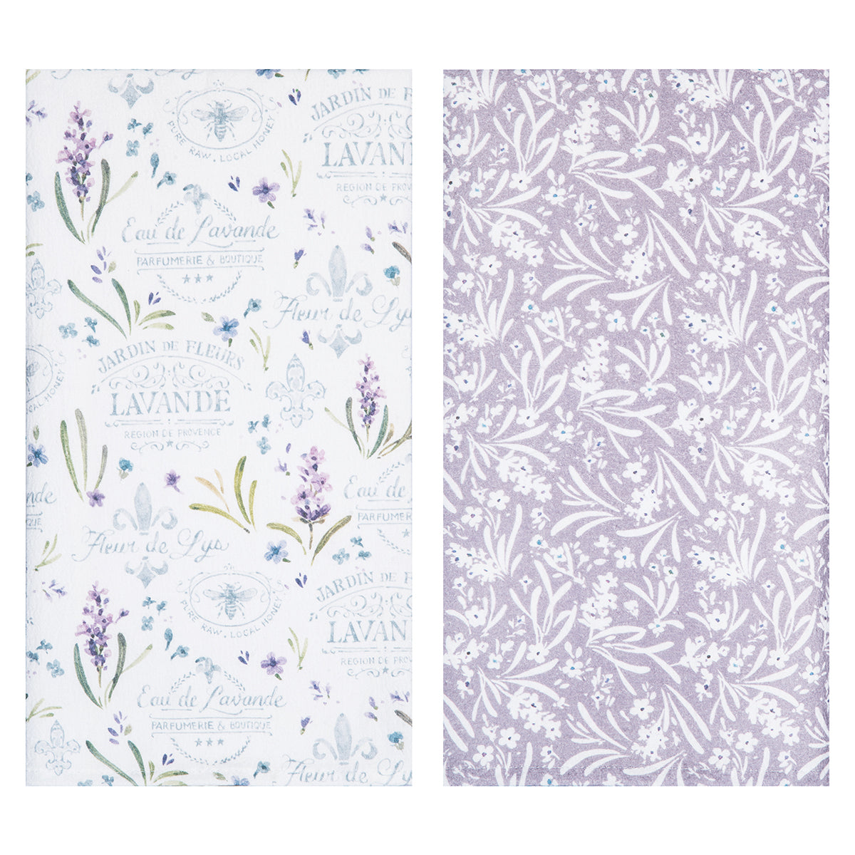 Lavender Provence Printed Kitchen Towel, Set of 2
