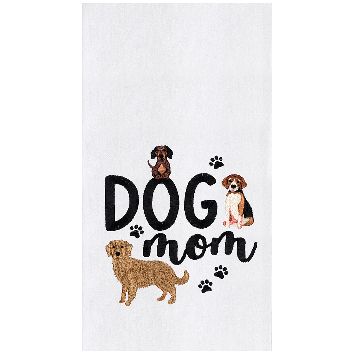 Dog Mom Flour Sack Kitchen Towel