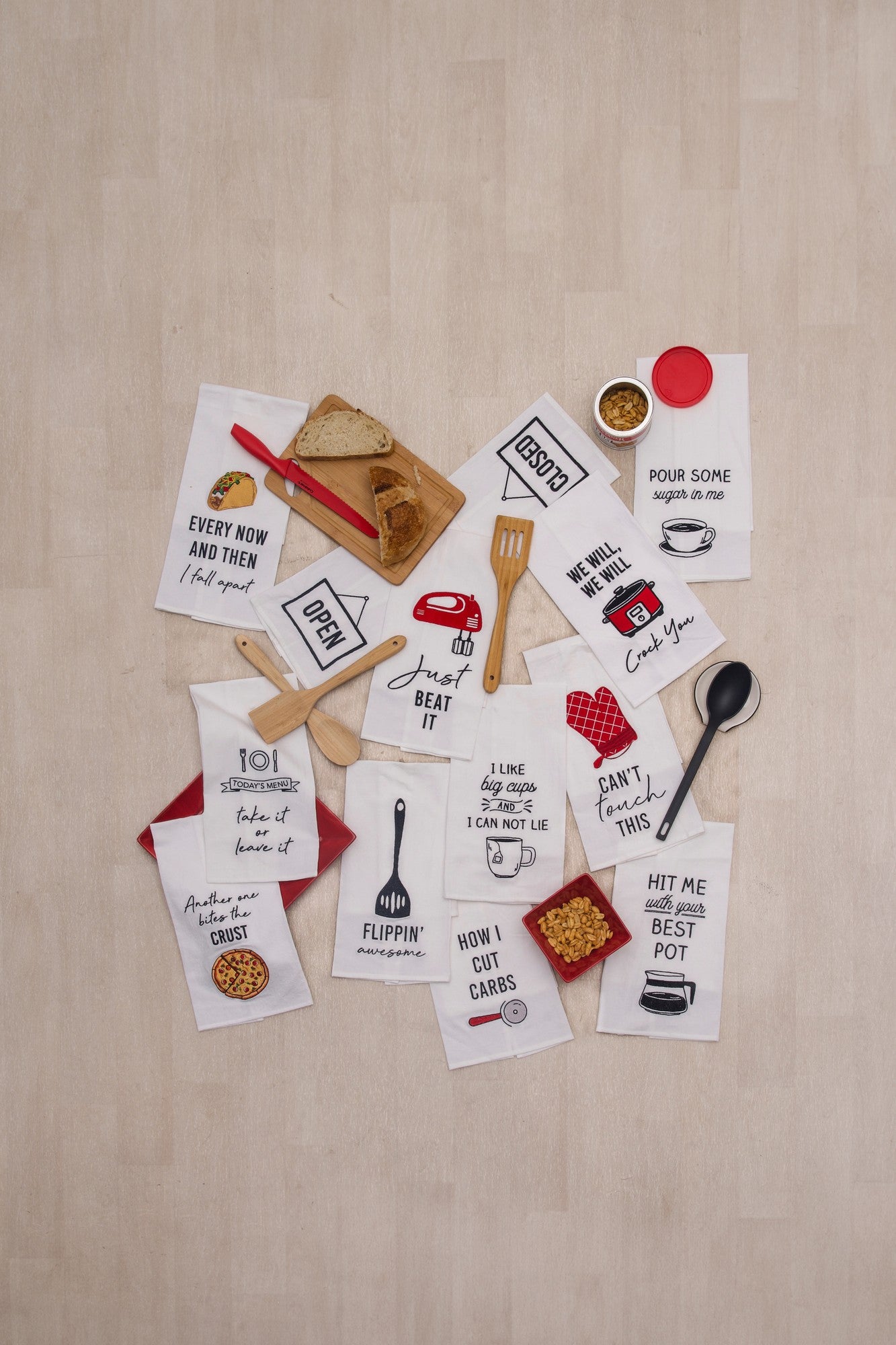 Bites The Crust Flour Sack Kitchen Towel