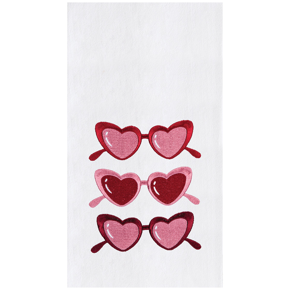 Heart Glasses Kitchen Towel