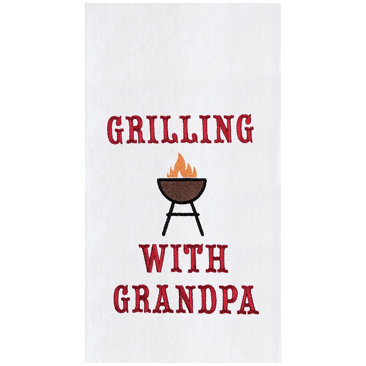 Grilling With Grandpa Flour Sack Kitchen Towel