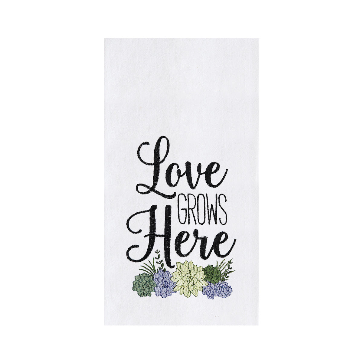 Love Grows Hers Succulent Kitchen Towel
