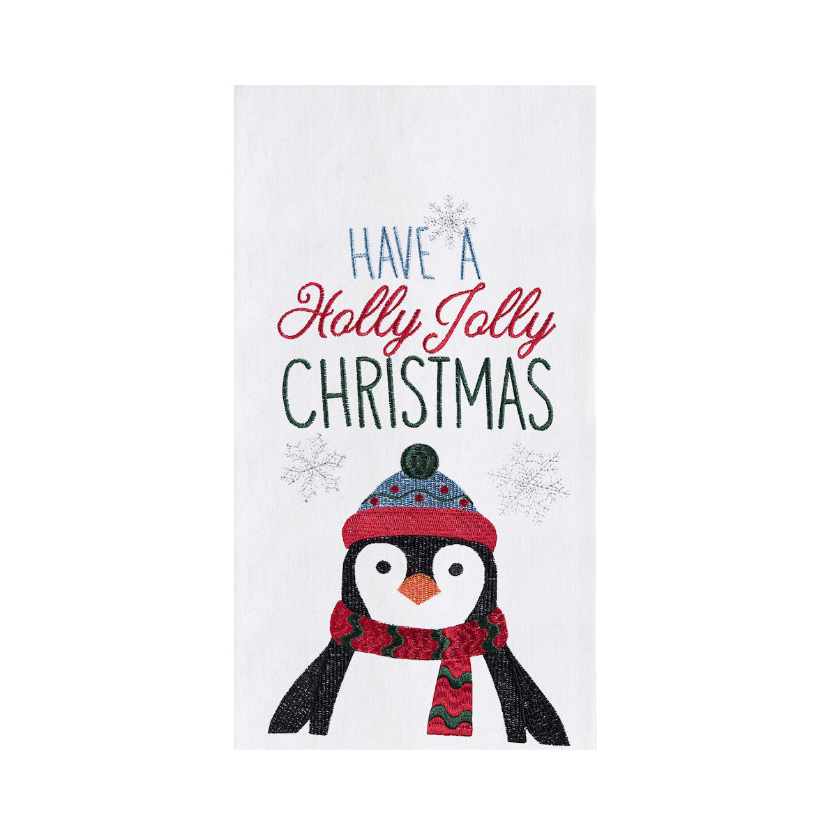 Holly Jolly Penguin Kitchen Towel