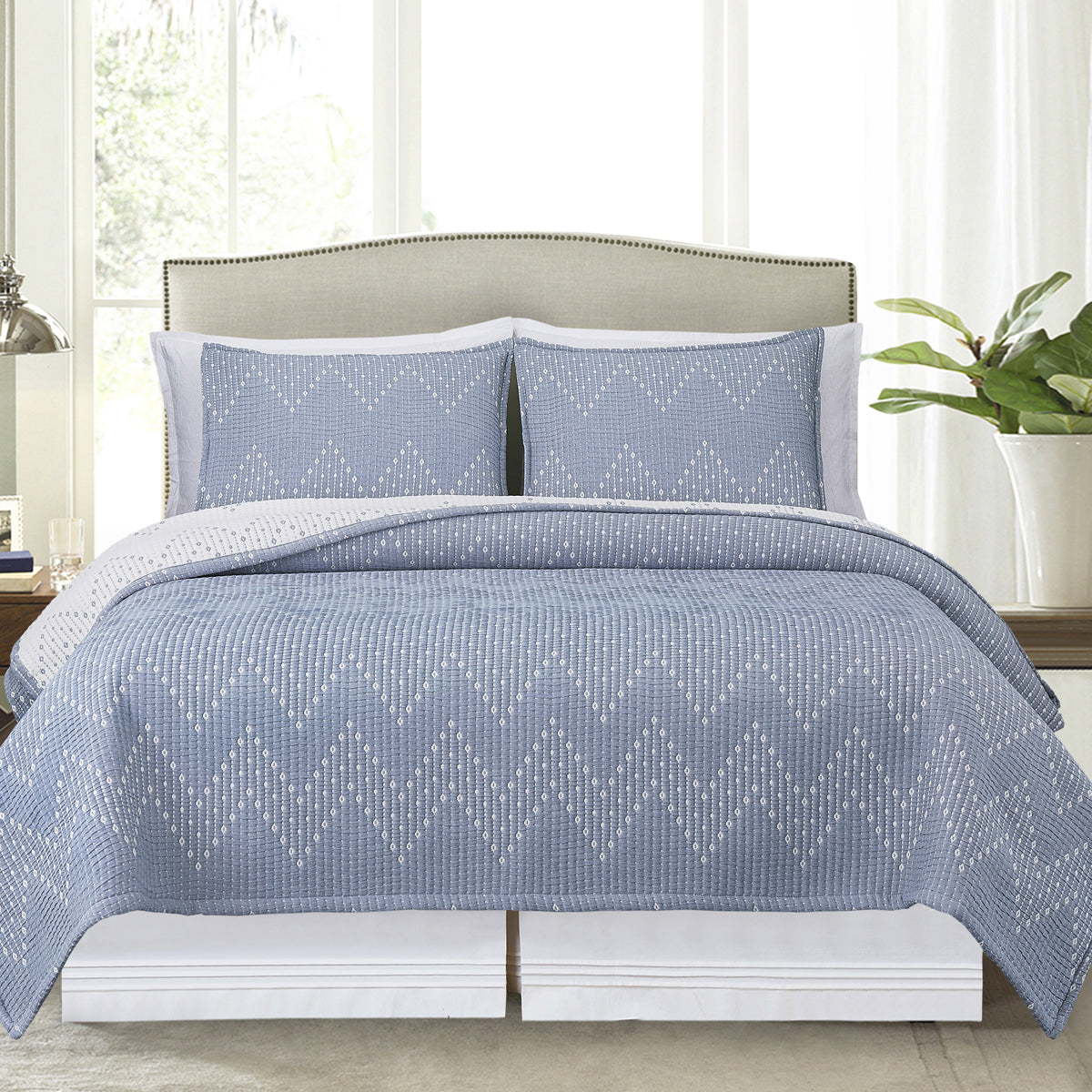 Chambray Maya Jacquard Coverlet Set