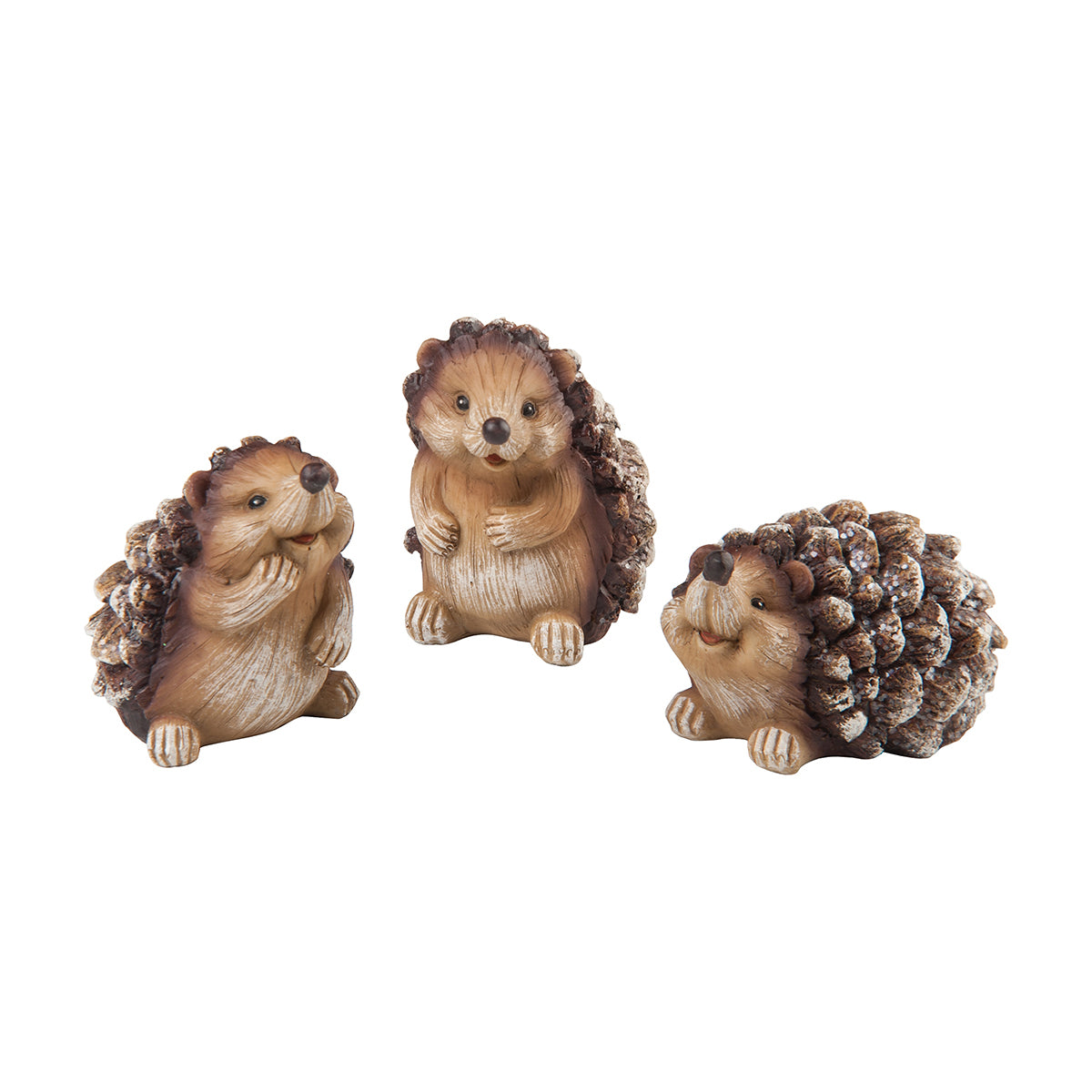 Pinecone Hedgehog Figurine Set