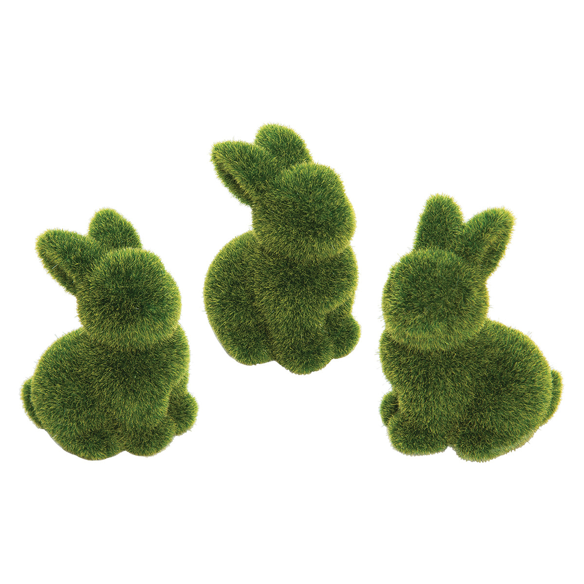 Moss Flocked Bunny Set