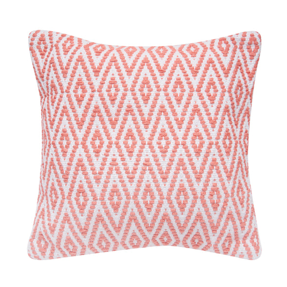light pink diamond patterned indoor outdoor pillow