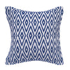 dark blue diamond patterned geometric indoor outdoor pillow