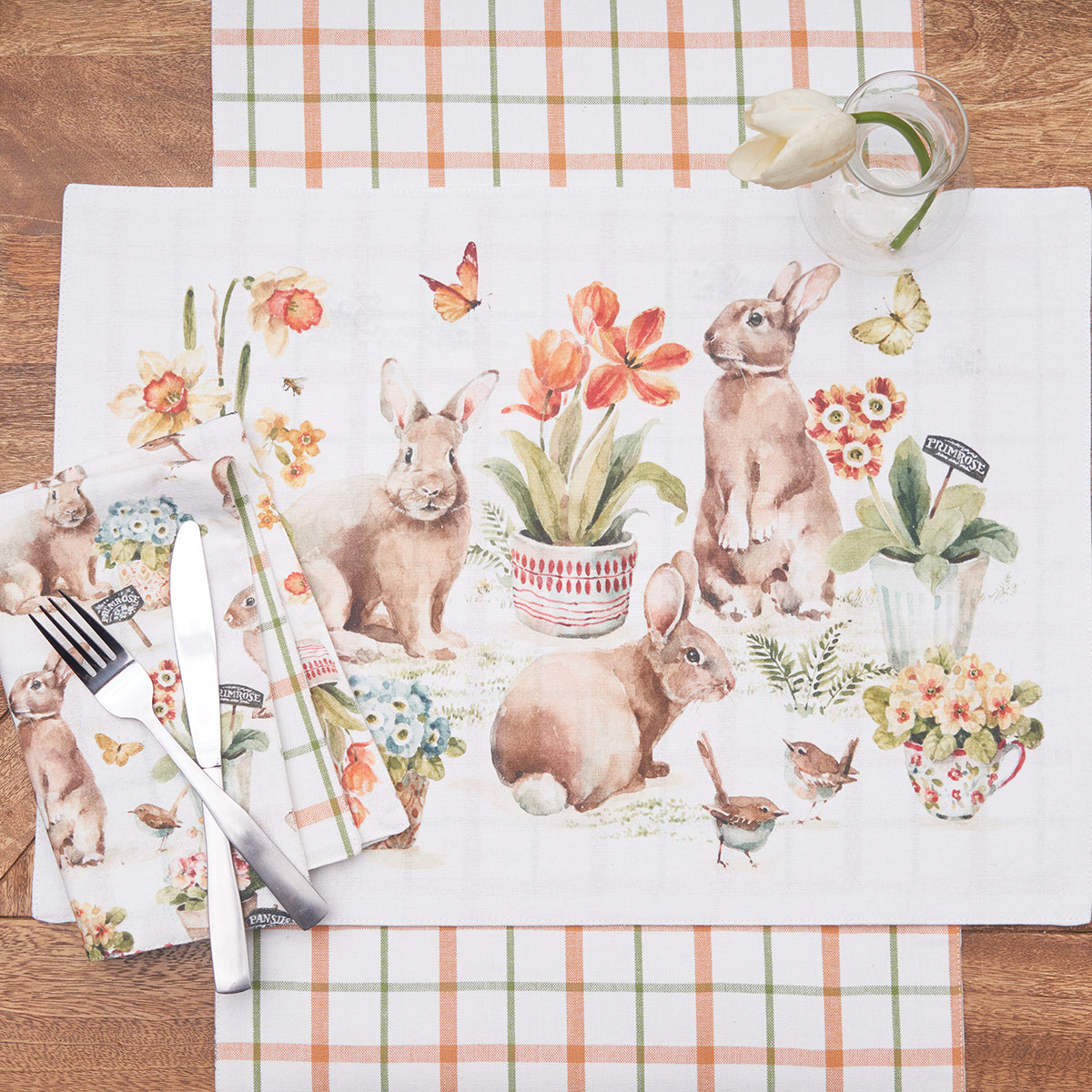 Little Garden Bunnies Table Linens