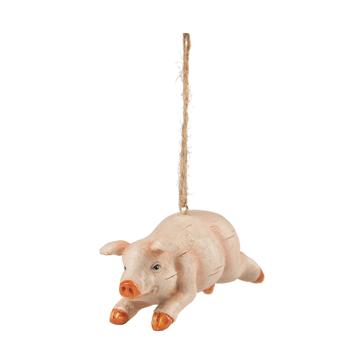 Rustic Pig Ornament