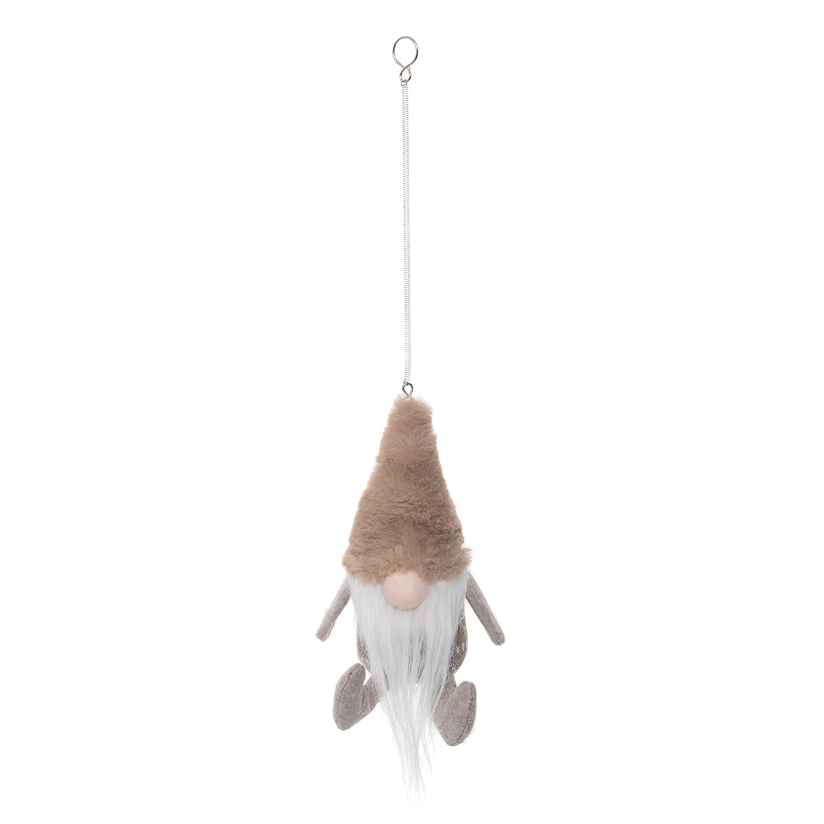 Taupe Gnome on Spring Ornament