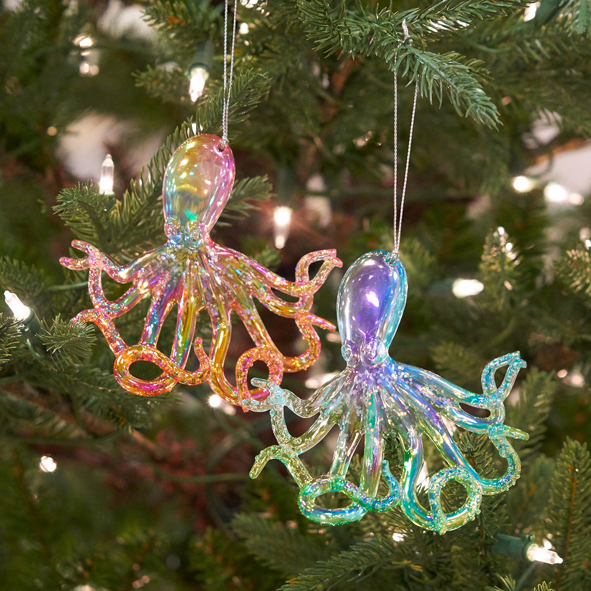 Sparkle Octopus Ornament Set