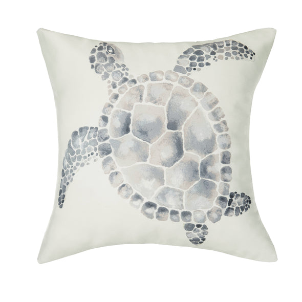 grey mosaic printed turtle indoor outdoor pillow
