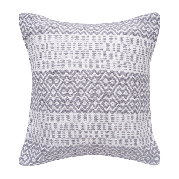 grey geometric pattern indoor outdoor pillow