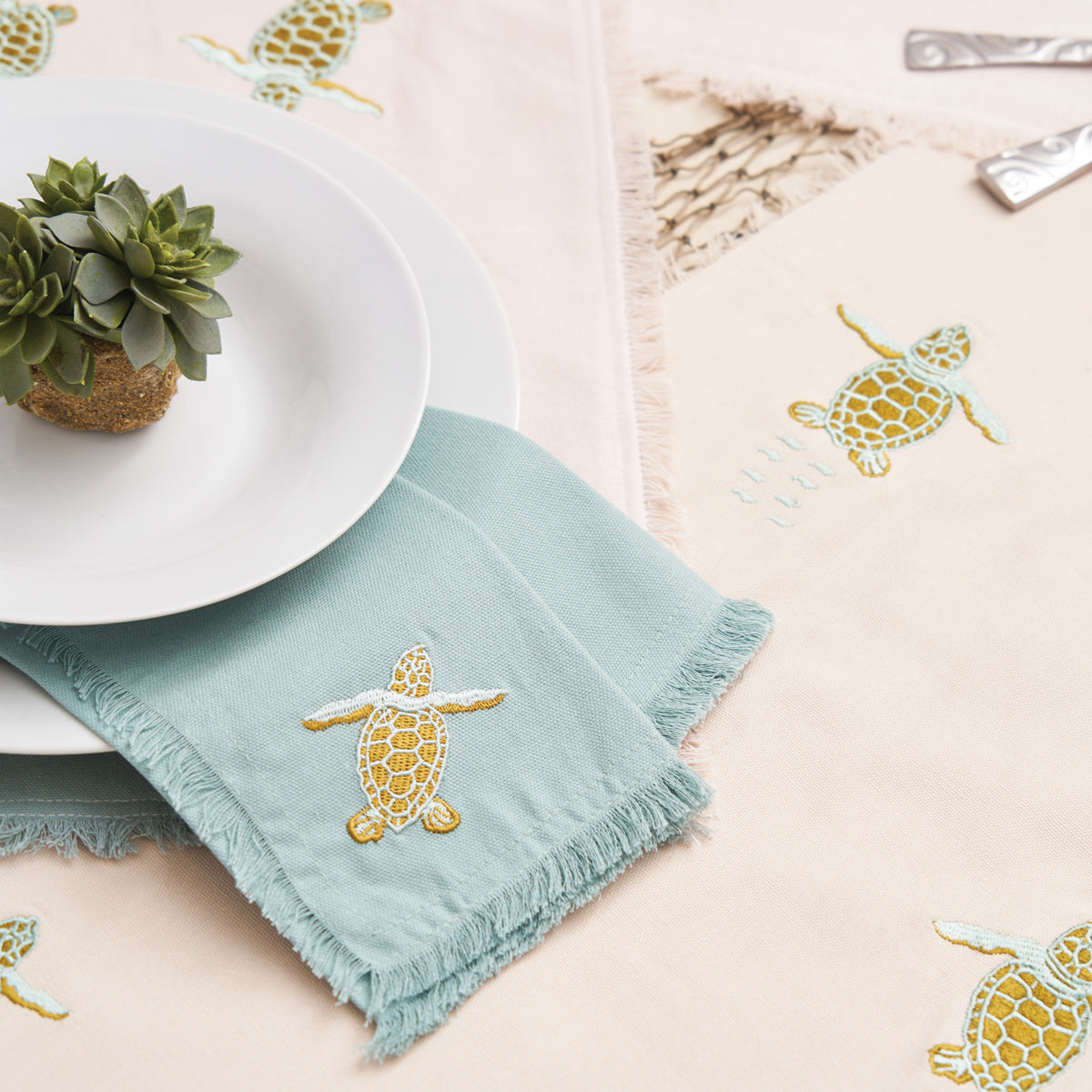 Turtle Napkin Tutorial Baby Sea Turtle Napkins, Set of 4