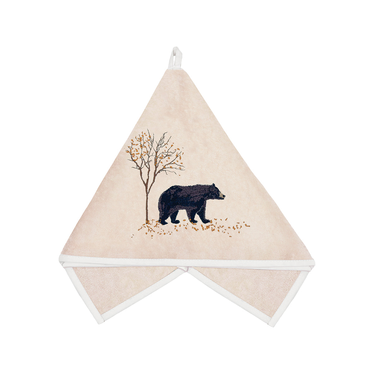 Black Bear Terrycloth Guest Towel