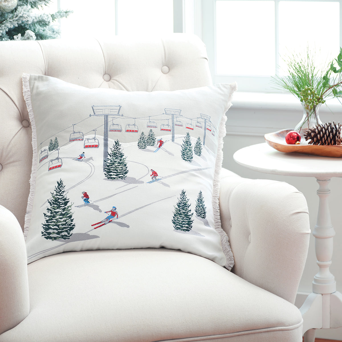 Winter Slopeside Indoor Pillow