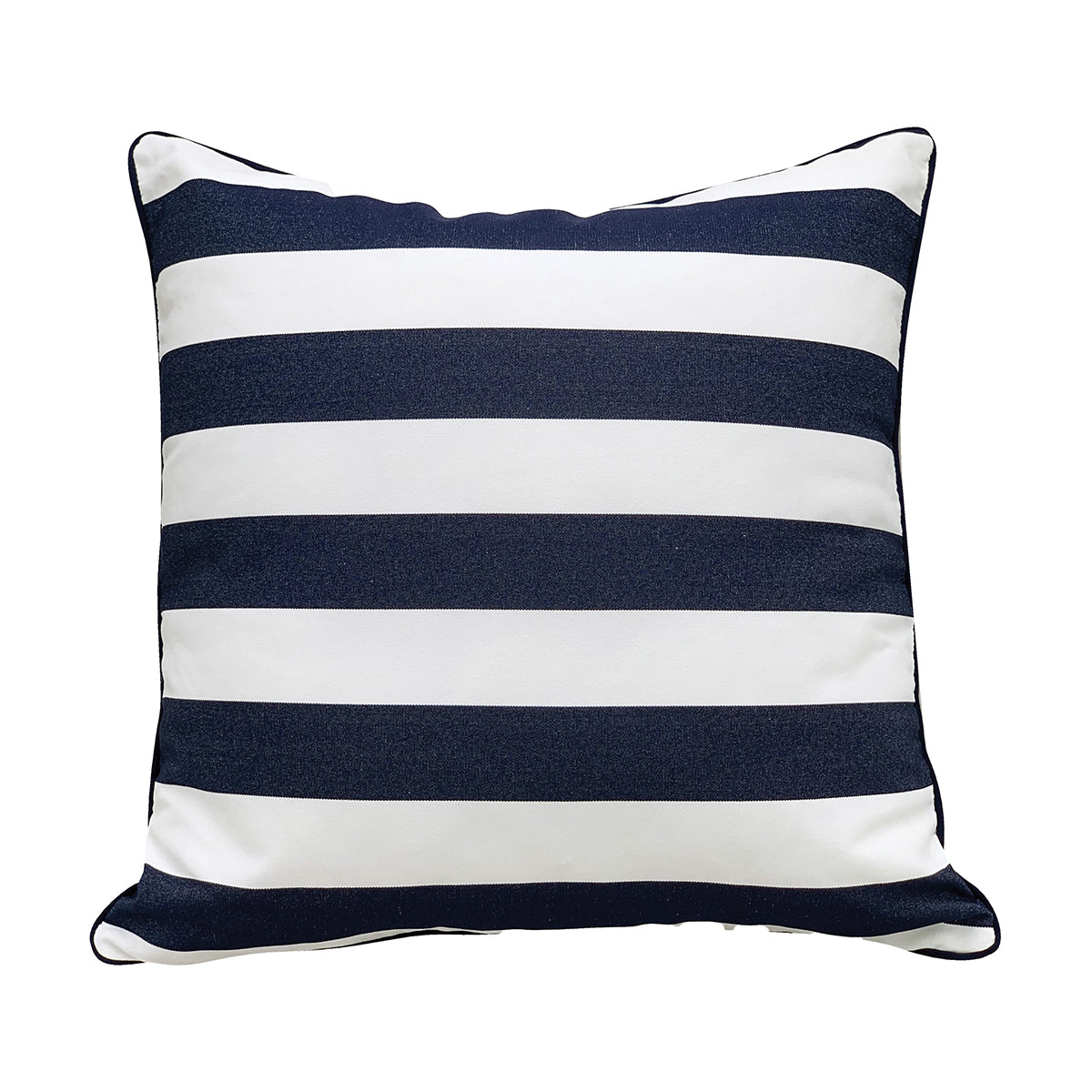 Blue Stripe Compass Rose Indoor Outdoor Pillow