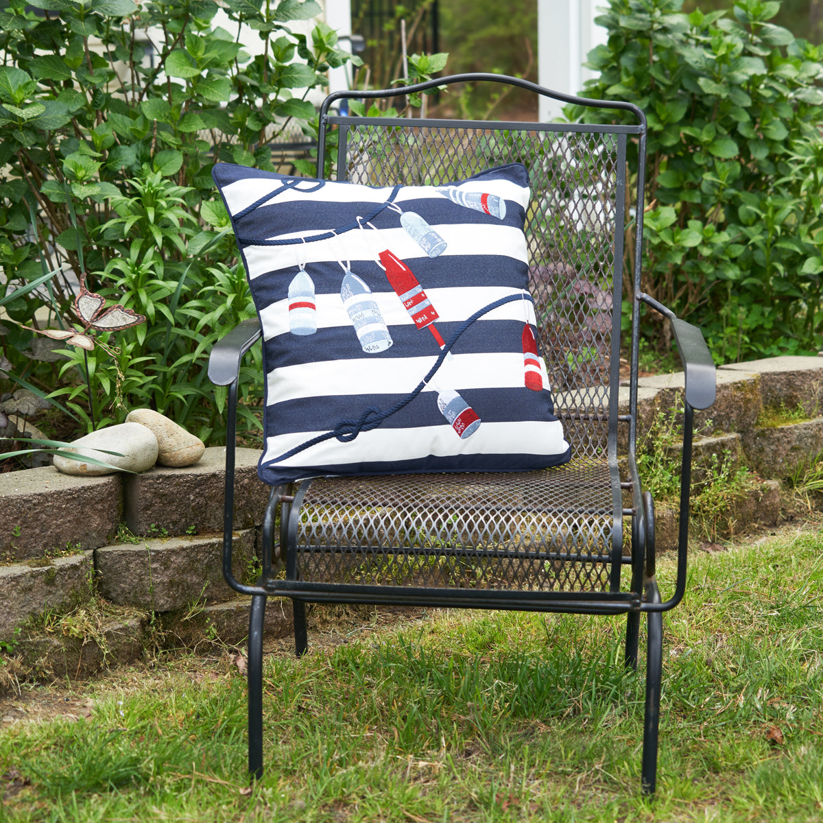 Buoys and Rope Indoor Outdoor Pillow