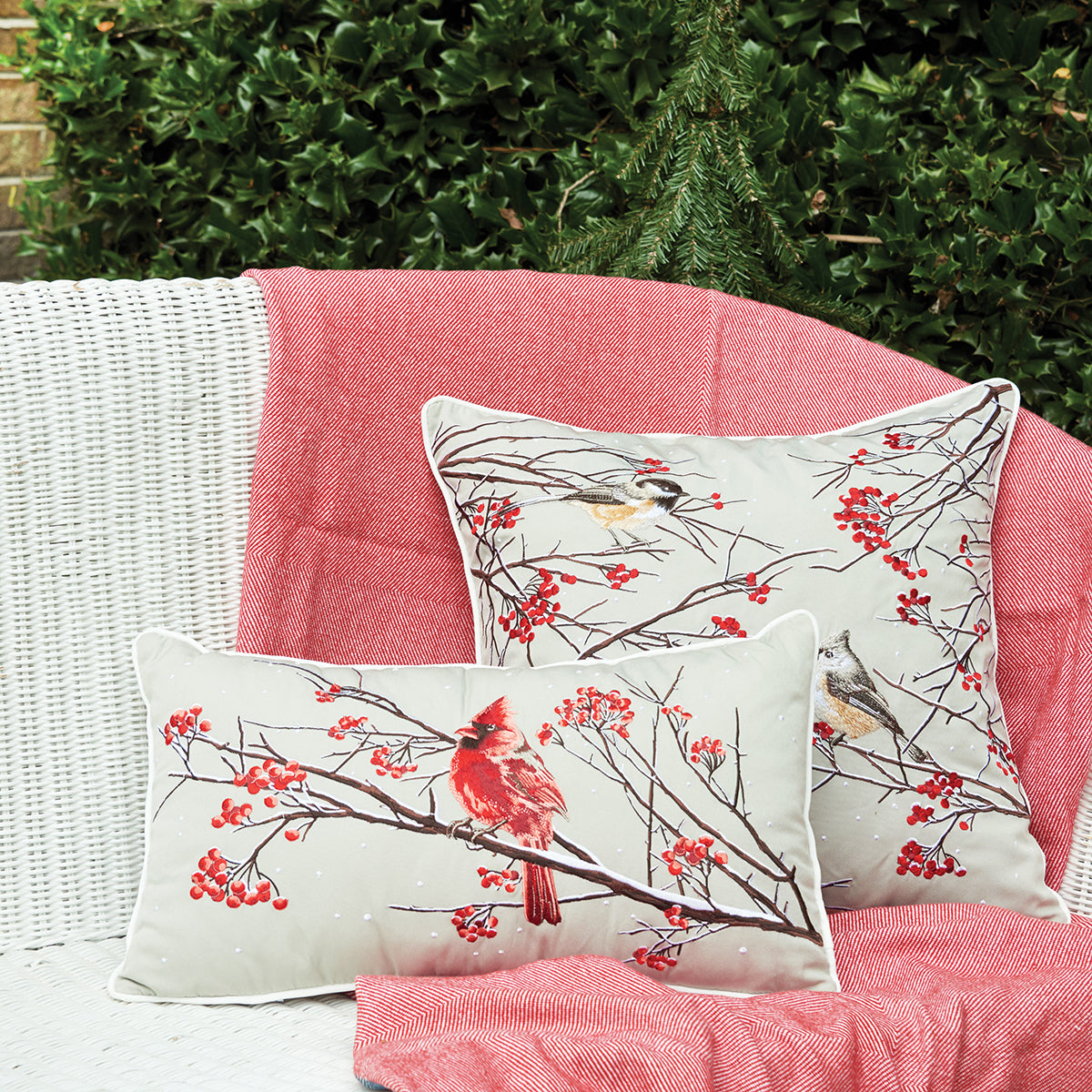 Songbirds & Branches Indoor Outdoor Pillow