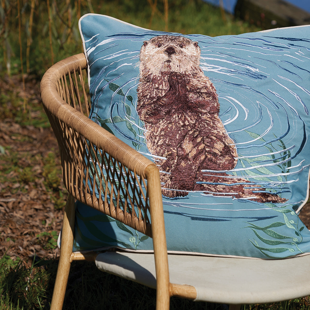 Sea Otter Indoor Outdoor Pillow
