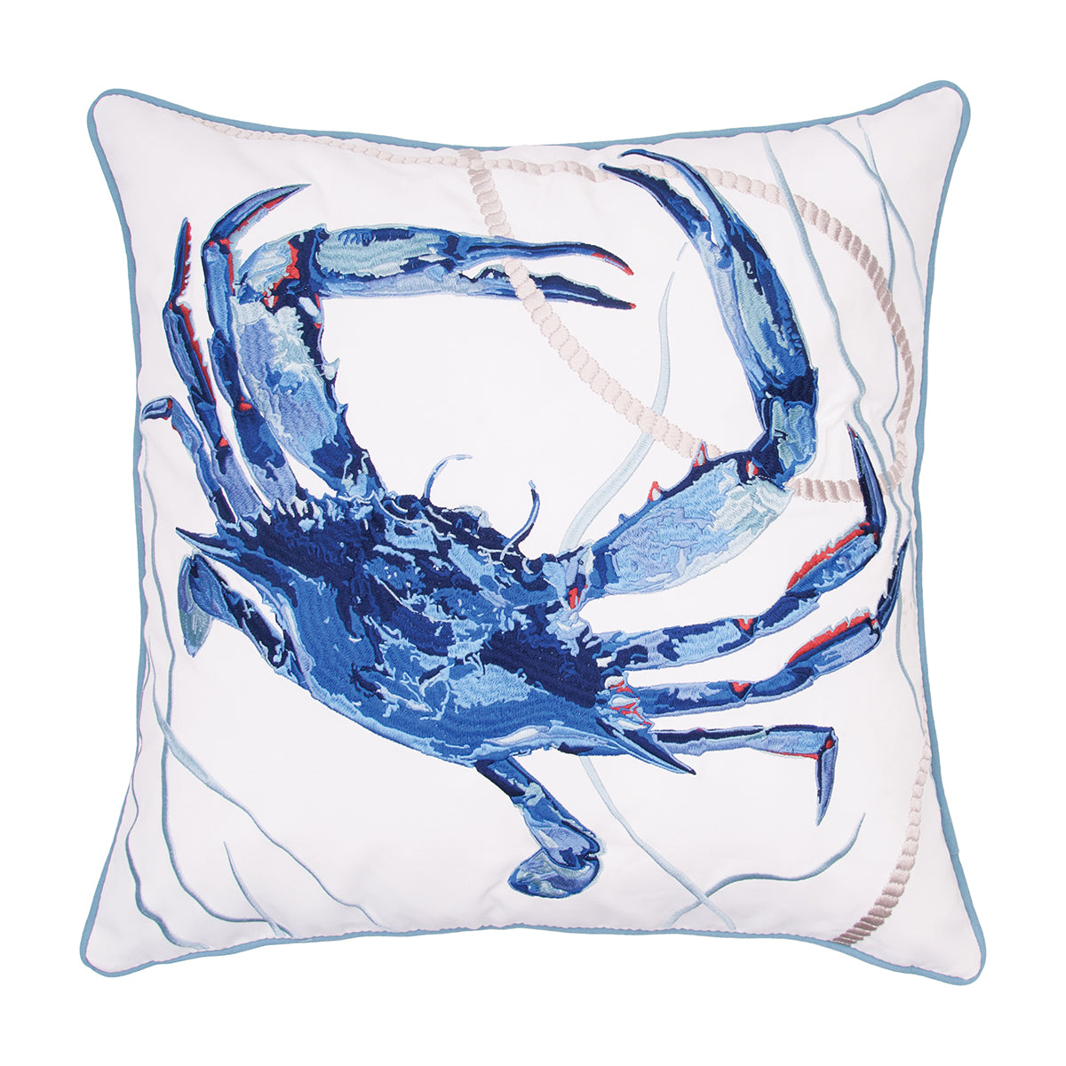 Blue Claw and Rope Indoor Outdoor Pillow
