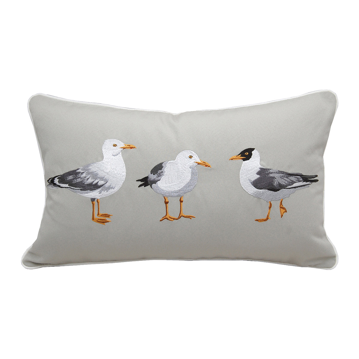 Seagull Flash Mob Indoor Outdoor Lumbar Pillow