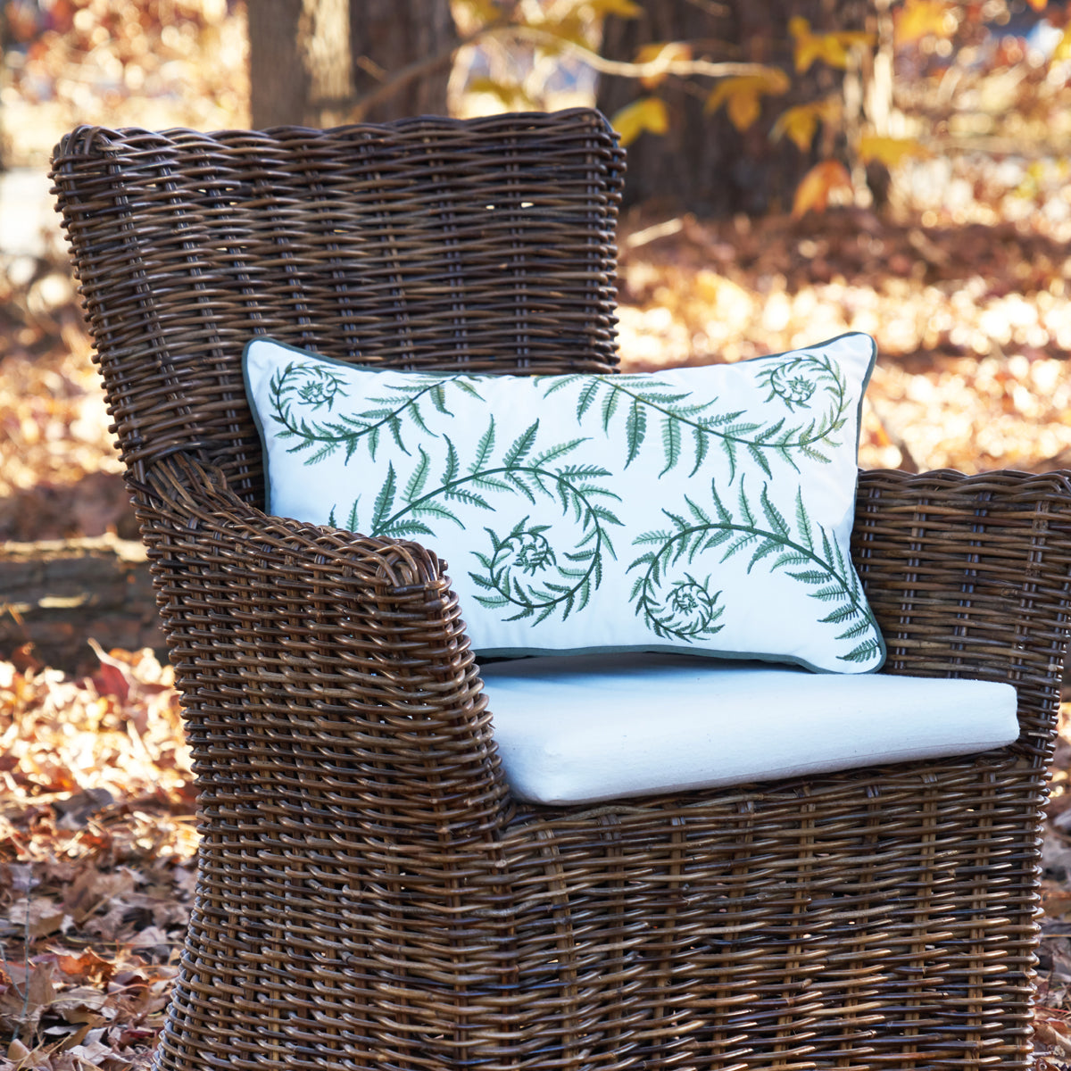 Fiddlehead Fern Indoor Outdoor Lumbar Pillow