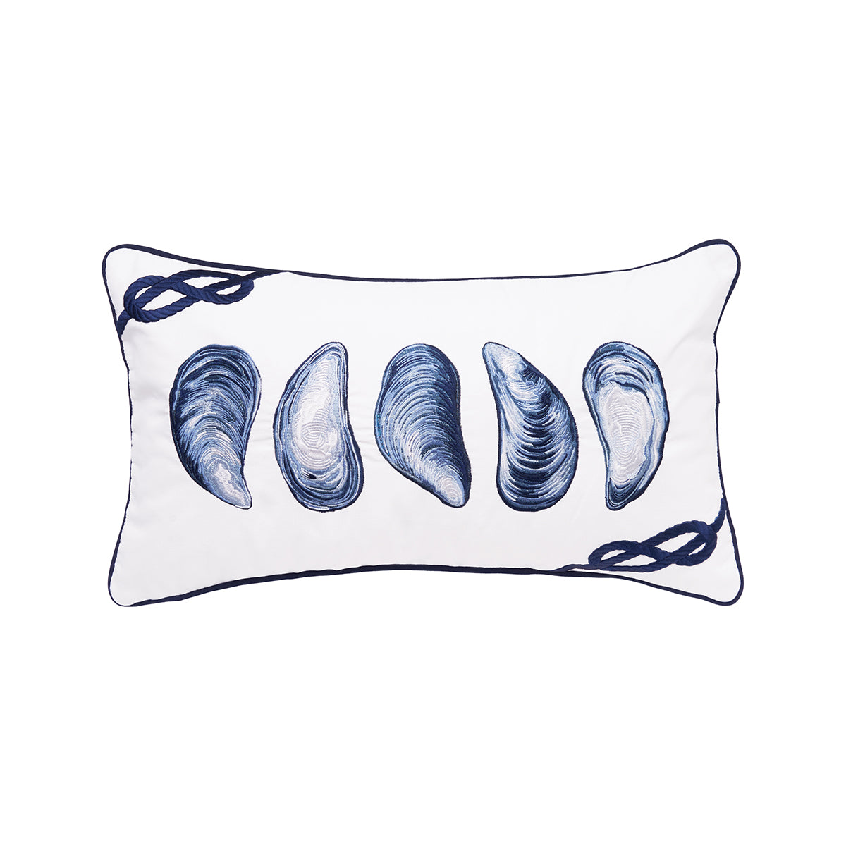 Blue Mussels Indoor Outdoor Lumbar Pillow