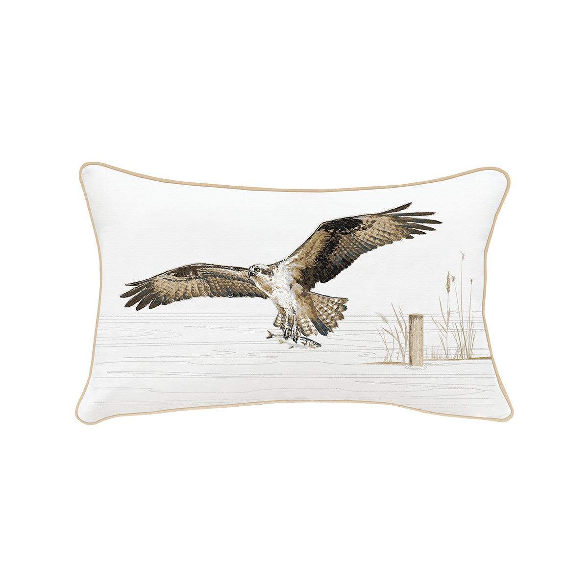Osprey In Flight Indoor Outdoor Lumbar Pillow