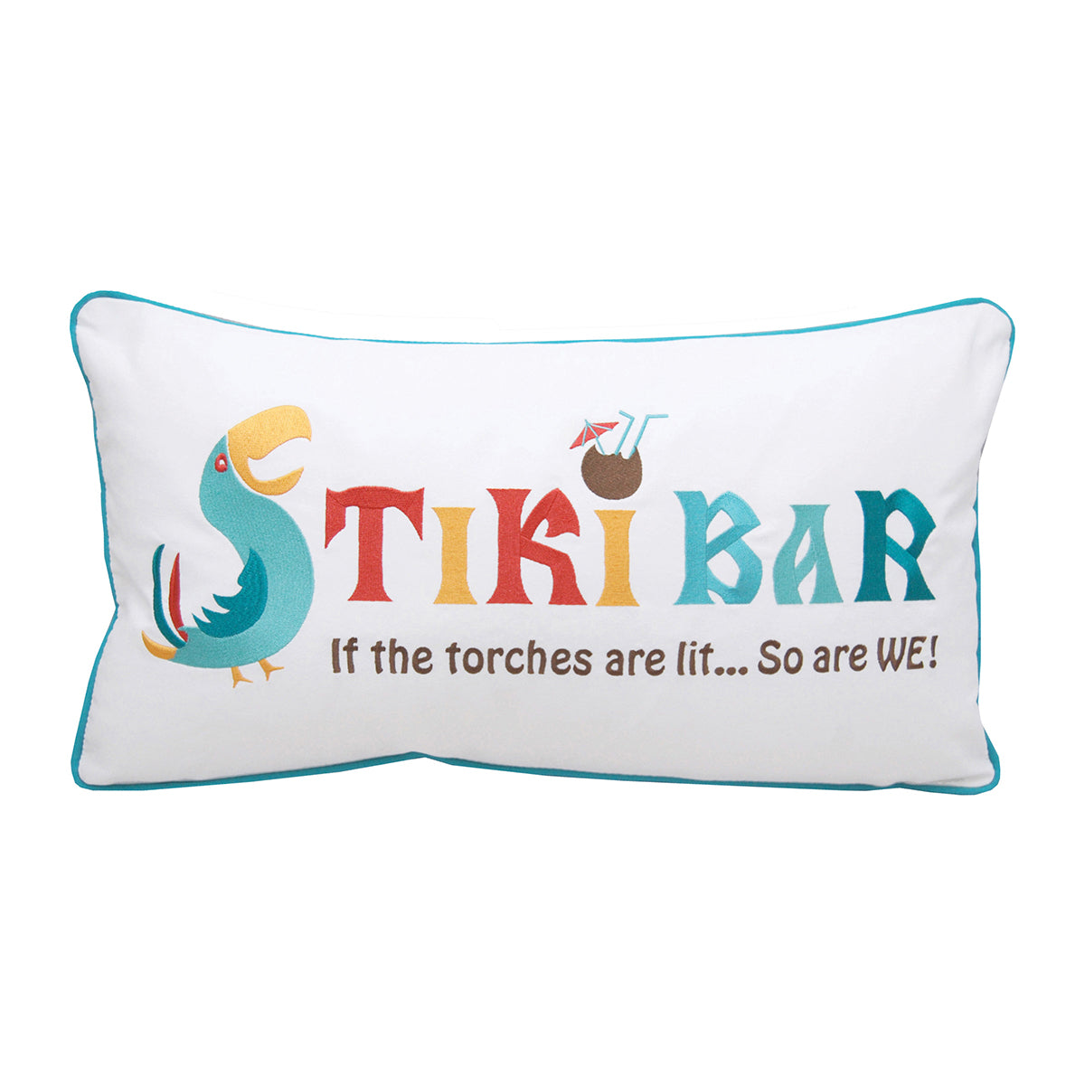 Tiki Bar Indoor Outdoor Lumbar Pillow