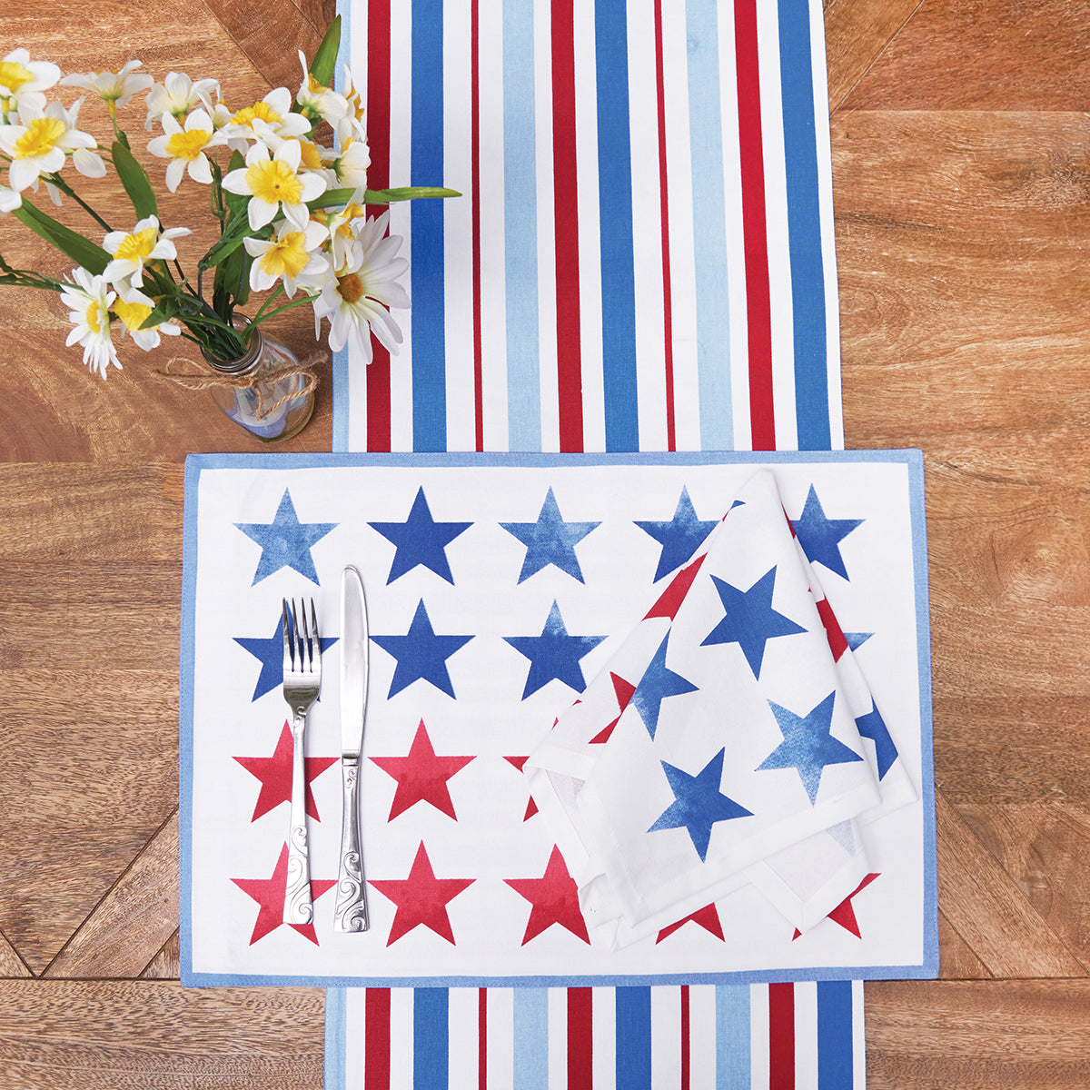 Red White & Pow Table Linens