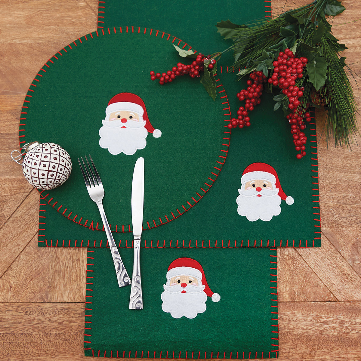Santa Felt Table Linens