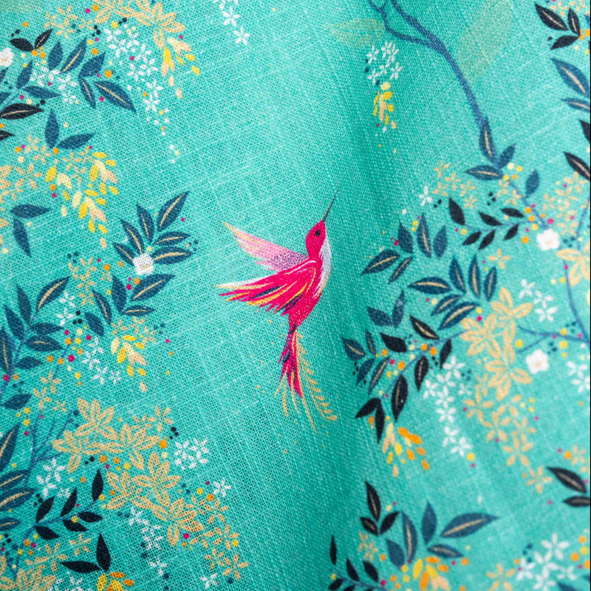 A chelsea teal screen printed towel.