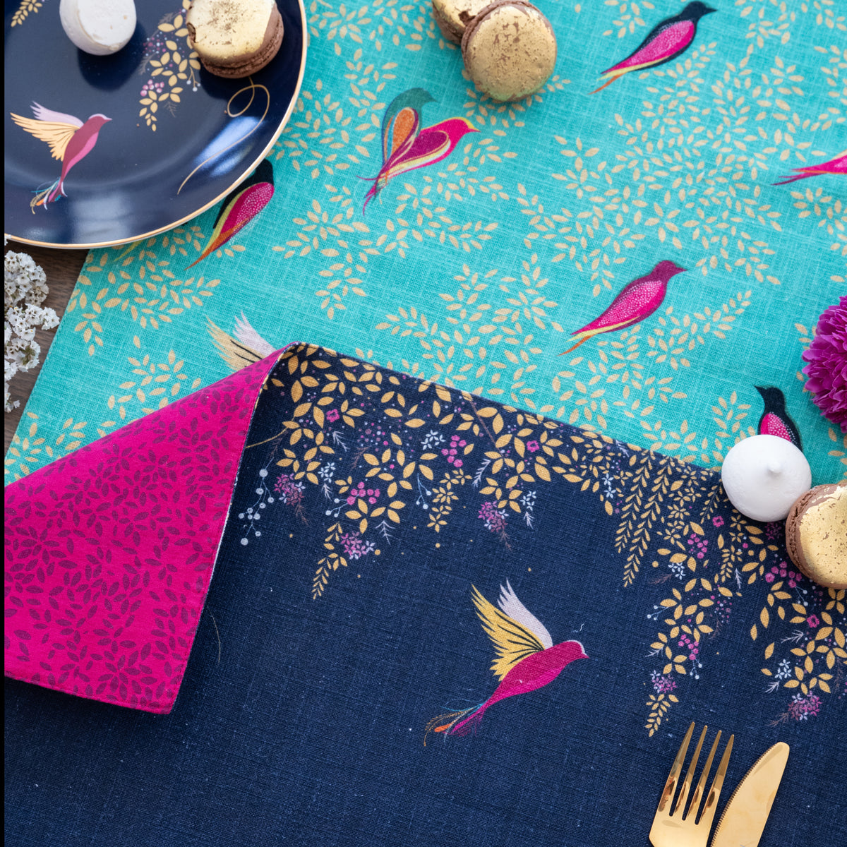 chelsea table linens table linens displayed as a coordinated tabletop setting.