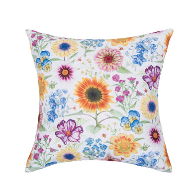 brightly colored floral pillow