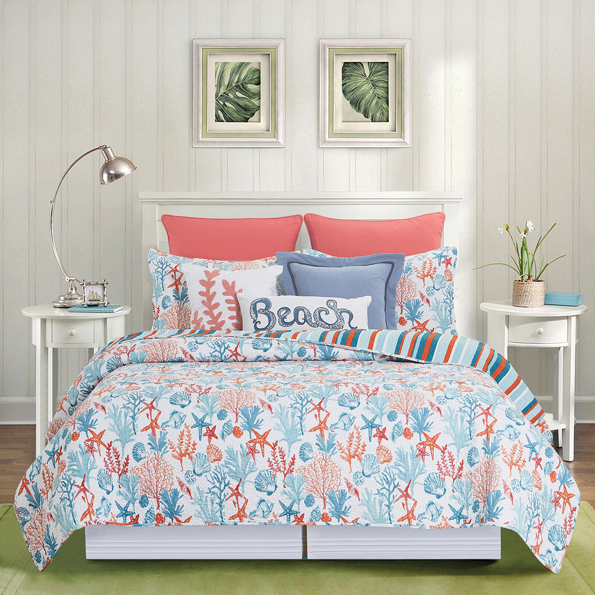 Tangerine Coast Quilt Set