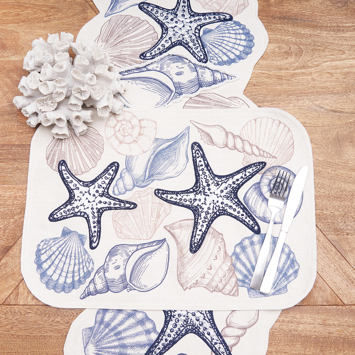 Vintage Shells Table Linens