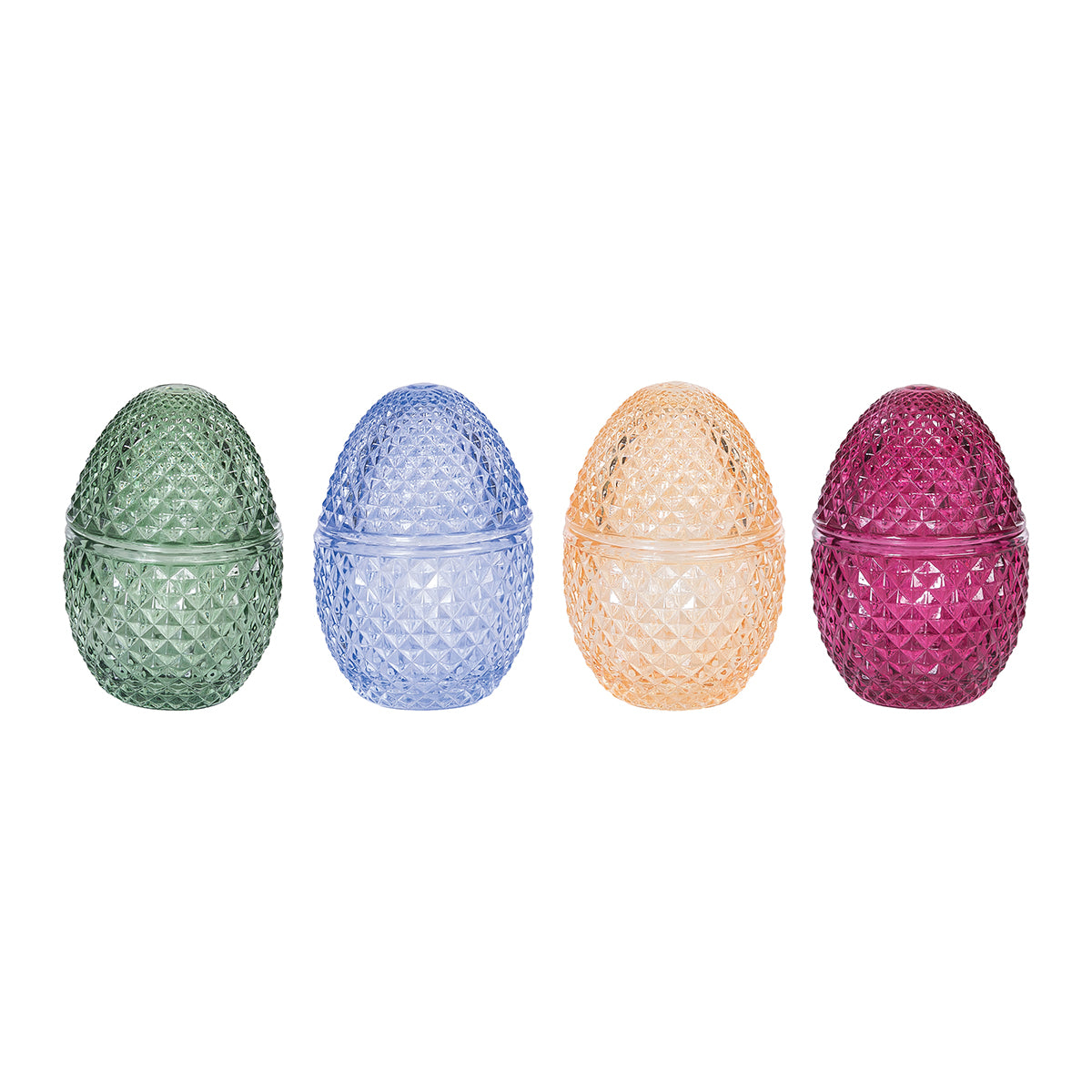 Glass Egg Keepsake Box, Asst. of 4