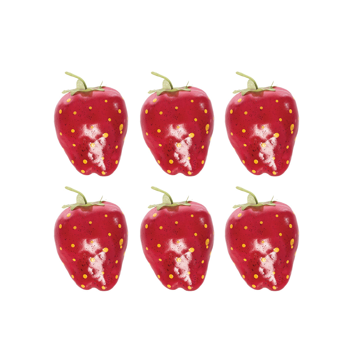 Strawberry Ornaments, Set of 6