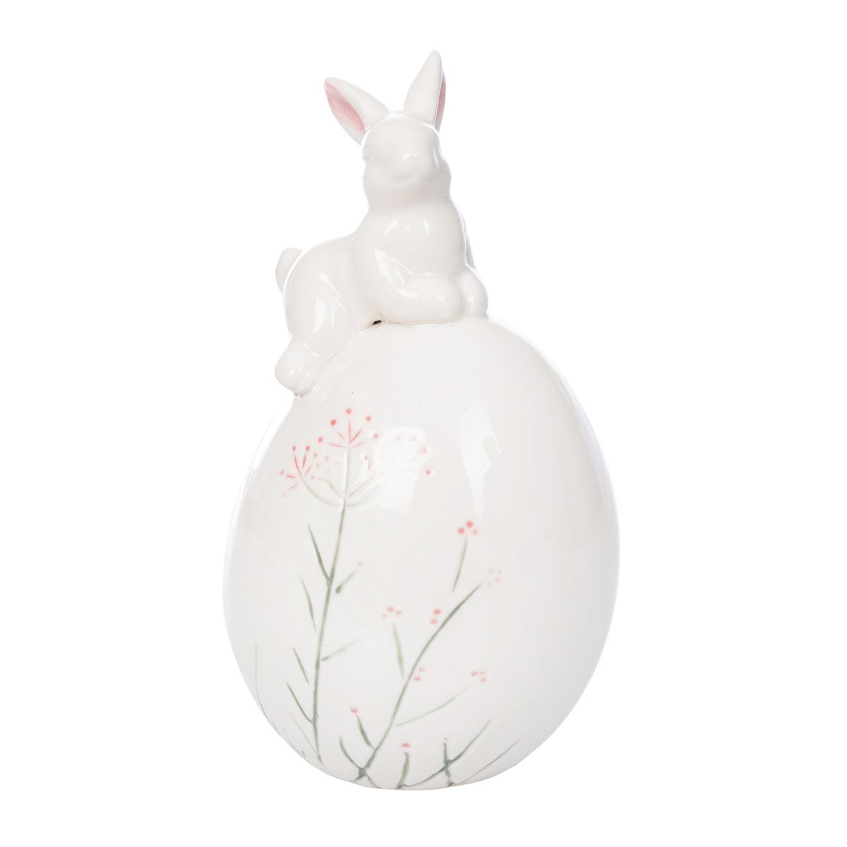 Botanical Bunny on Egg Figurine