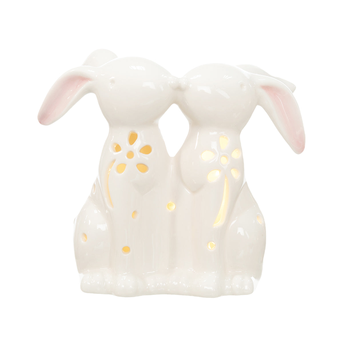 Kissing Bunnies LED Figurine