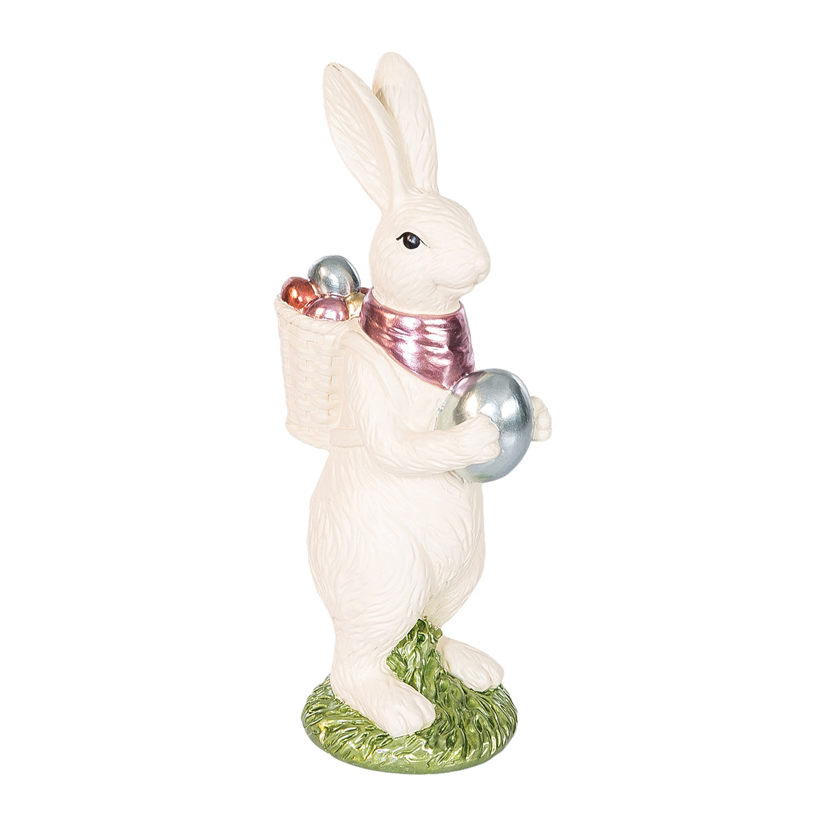 Medium White Chocolate with Eggs Bunny Figure