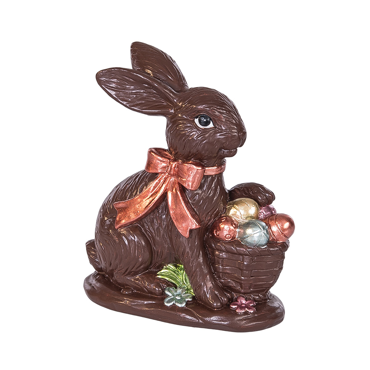 Dark Chocolate with Eggs Bunny Figure