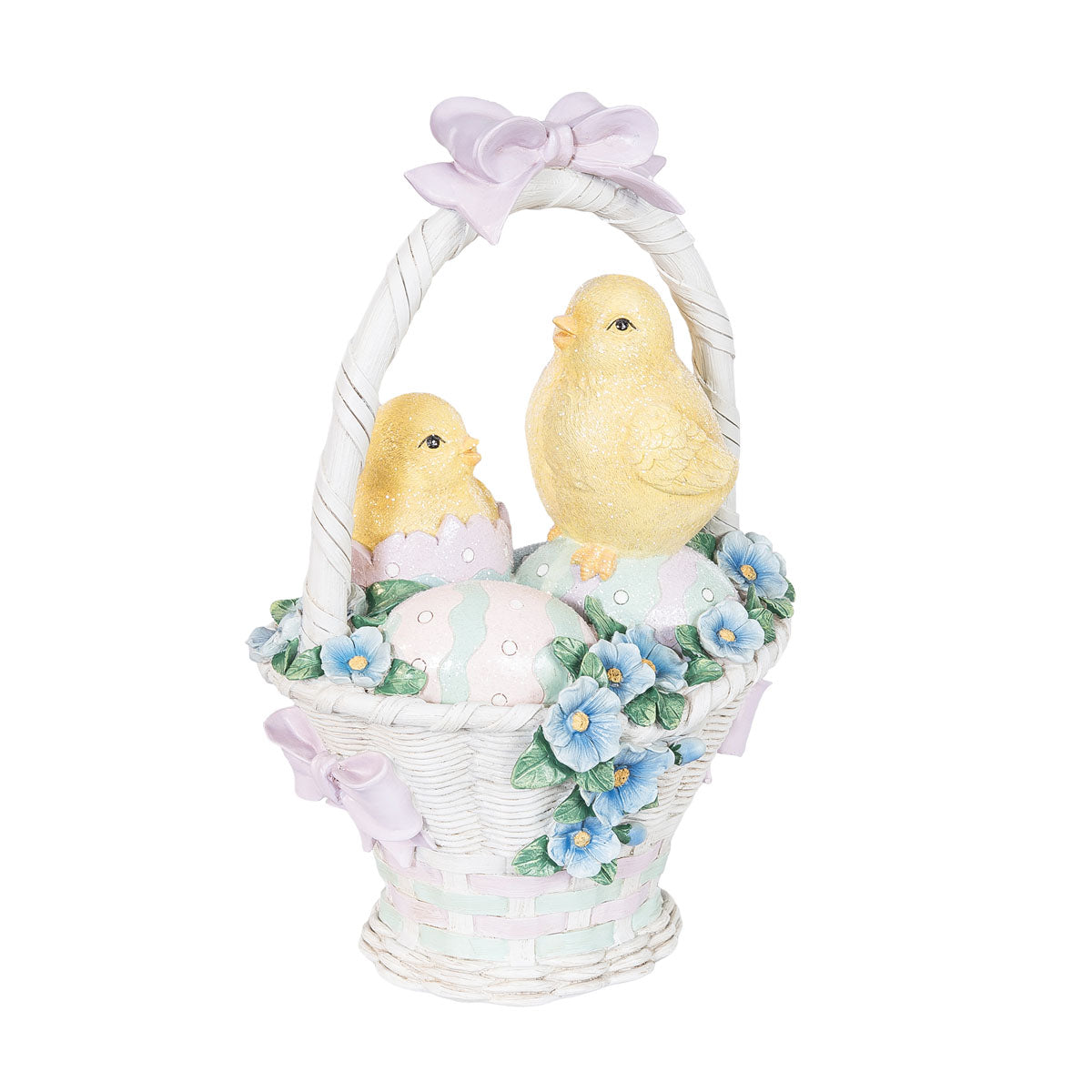 Large Vintage Easter Egg Basket Figure