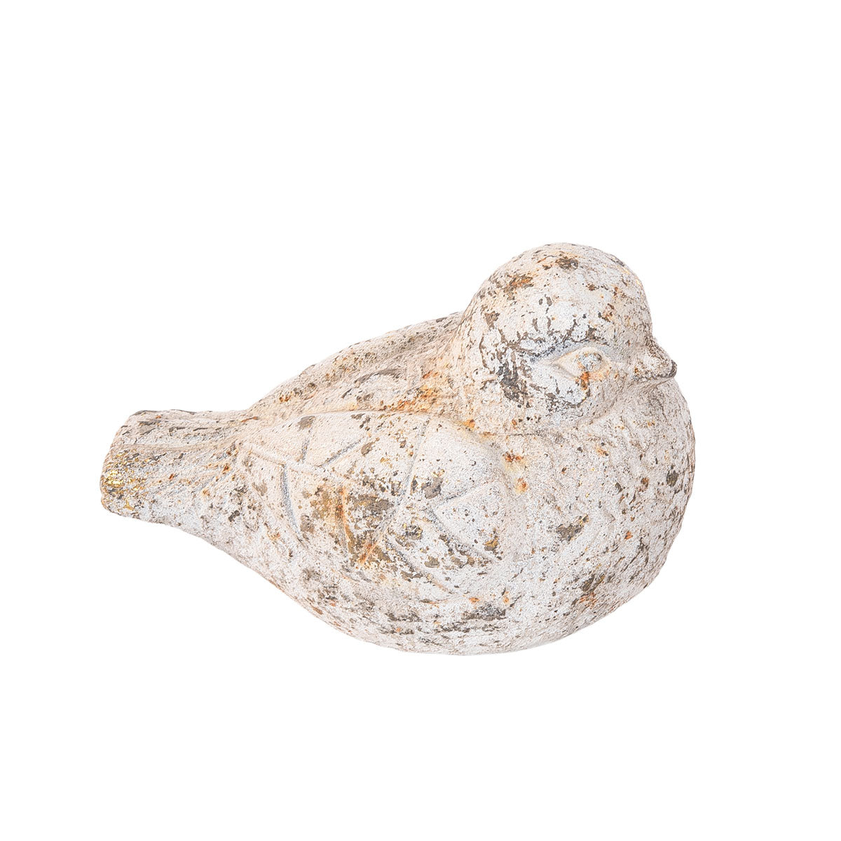 Vintage White Cement Bird