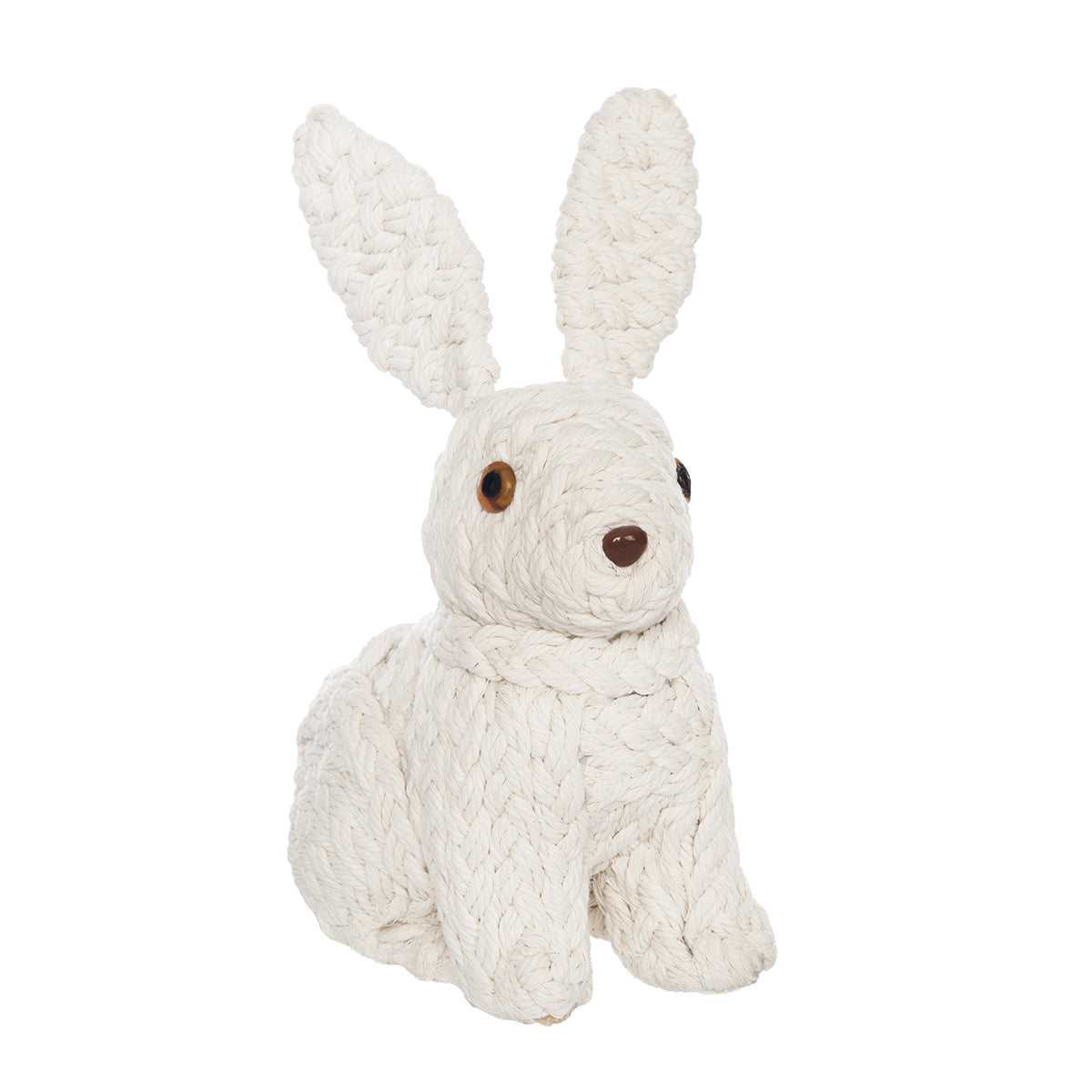 Sitting Woven Rabbit Figurine