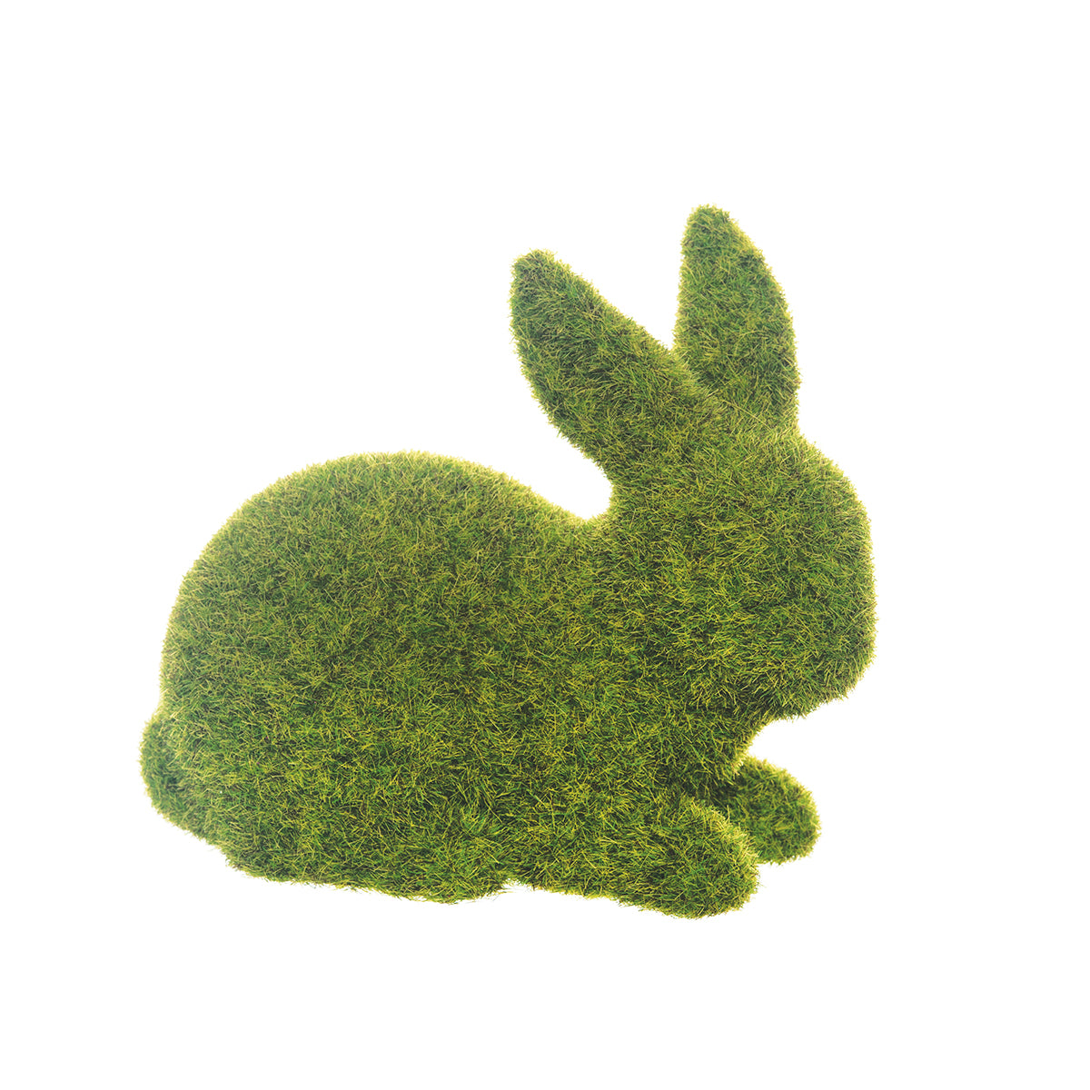 Flocked Bunny Figurine
